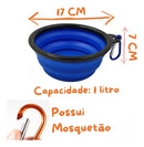 Comedouro e Bebedouro Pet Retrátil Portátil para Cães e Gatos