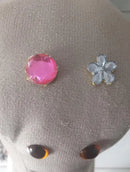 Kit Adesivos Pet Laço Joia com Brilho para Pelo Curto Escolha o Modelo