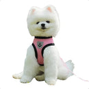 Peitoral Colete Refletivo com Guia para Cachorro Tamanho G Rosa