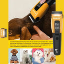 Máquina de Tosa Pet Profissional Sem Fio para Cães e Gatos Bivolt Laranja