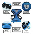 Coleira Peitoral para Gatos com Guia Ajustável Cor Rosa Tamanho M