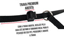Guia Coleira Unificada Pet 1,50 m Premium para Adestramento Alta Resistência Preta