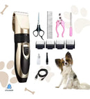 Kit Máquina de Tosa Pet Profissional para Cães e Gatos Bivolt Dourado Escuro