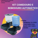 Kit Bebedouro Automático 10L e Comedouro 8L para Cães e Pets