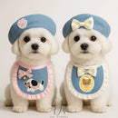 Fantasia Pet Luxo com Chapéu Boina e Bandana para Cães e Gatos
