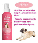 Perfume Pet Clean para Cães e Gatos Banho e Tosa Fragrância Fêmea 120ml
