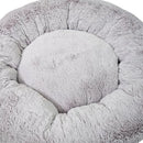 Cama Pet Nuvem Redonda de Pelúcia para Cachorro e Gato 50x50 Cinza