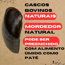 Kit Mordedor Natural para Cães com 2 Cascos de Boi e 2 Chifres Bovinos