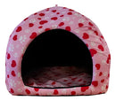 Cama Pet Cabana 2 Em 1 Frio e Calor Para Cães e Gatos Conforto Cor Rosa