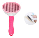 Escova Automática Removedora de Pelos para Pets Cães e Gatos Cor Rosa