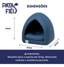 Caminha Iglu Pet Suede Rosa e Bege Toca Confortável para Cães e Gatos