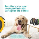 Guia Retrátil Pet 5 Metros para Cães e Gatos Até 20kg Passeio Seguro