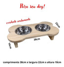Comedouro e Bebedouro Pet Elevado com 2 Potes Tamanho P para Cães e Gatos