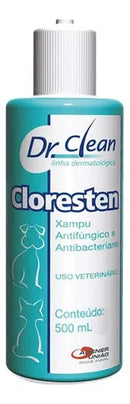 Shampoo Antibacteriano Cloresten Agener Pet 500ml Fragrância Neutra