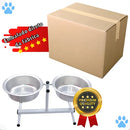 Comedouro Duplo Elevado Regulável Premium Branco Tamanho M