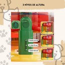 Comedouro Pet com Ventosa Antiderrapante e 3 Níveis de Altura