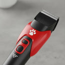 Máquina de Tosa Pet Profissional Sem Fio Recarregável Bivolt Preto e Vermelho