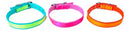 Coleira Pet em Nylon com Brilho Seda Tamanho G Cores Verde Laranja e Pink