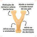 Osso Mordedor Pet Resistente para Cães de Grande Porte Cor Bege