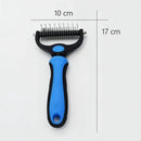 Rasqueadeira Removedora de Pelos Mortos Para Pets Gatos Grande Azul e Preto