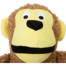 Brinquedo de Pelúcia Macaco Elo Imports com Apito para Cães Cor Marrom