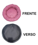 Cama Pet Redonda Grande Antifriagem Lavável 80x80 para Cachorros Rosa
