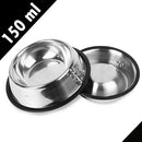 Kit com 2 Tigelas Pet em Inox para Gatos Cães e Coelhos