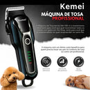 Máquina de Tosa Pet Profissional Sem Fio para Cães e Gatos Bivolt Preta
