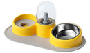 Comedouro e Bebedouro Automático Elevado Pet para Cães e Gatos Cor Amarelo