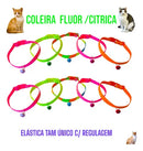Coleira Elástica para Gatos com Guizo Regulável 17 a 30 cm Cores Flúor