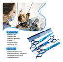 Kit 3 Tesouras Profissionais para Banho e Tosa Pet 7 Polegadas