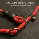 Guia Unificada com Enforcador Bacon Born 1,4m para Adestramento Rosa