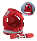 Peitoral Colete Refletivo com Guia para Cachorro Tamanho P Vermelho