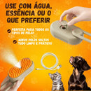 Escova a Vapor 3 em 1 Pet Removedor de Pelos Para Cães e Gatos Branco Champagne