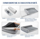 Cama Pet Grande Ortopédica com Suporte Cervical e Base Impermeável 91x68x16.5