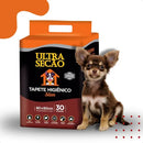 Tapete Higiênico Ultra Secão Carvão Ativado 80x60cm 30 Unidades