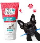 Creme Dental Pet Clean para Cães e Gatos Sabor Carne 60g