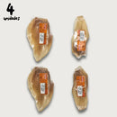 Kit 4 Mordedores Naturais Orelha Bovina para Cães Petisco Natural