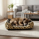 Cama Pet Grande 70x80 Retangular com Zíper Lavável para Cachorro Marrom Patinhas