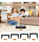 Comedouro e Bebedouro Elevado Linlight em Inox Ajustável Antiderrapante Preto