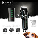 Máquina de Tosa Pet Profissional Sem Fio para Cães e Gatos Bivolt Preta