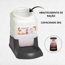 Kit Comedouro e Bebedouro Automático Pet 3L para Cães e Gatos Preto