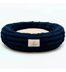 Cama Pet Nuvem Redonda 50cm Azul Marinho Super Conforto Para Cães e Gatos