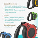 Guia Retrátil Pet 5 Metros para Cães e Gatos Até 20kg Passeio Seguro