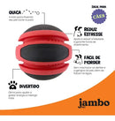 Bola Brinquedo Pet Mega Resistente Júpiter Jambo para Cães Preto e Vermelho