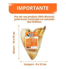 Orelha Bovina Natural para Cachorro Kit 10 Unidades Dip Dog