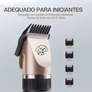 Kit Máquina de Tosa Pet Silenciosa para Cães e Gatos Grande e Pequeno Bivolt Dourada