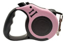 Guia Retrátil Pet 5 Metros para Cachorros e Gatos até 20kg Rosa