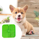 Tapete de Lamber Pet para Alimentação Lenta com Ventosa Cor Verde