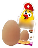 Brinquedo Pet Ovo Maciço de Borracha Resistente para Cachorro Cor Bege